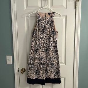 The Limited Pink and Navy sleeveless dress